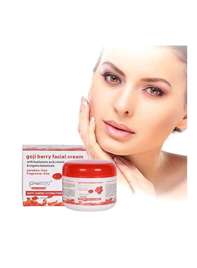 Qiansoto Goji Berry Facial Cream, with hyaluronic acid, retinol & organic botanicals, 113 g