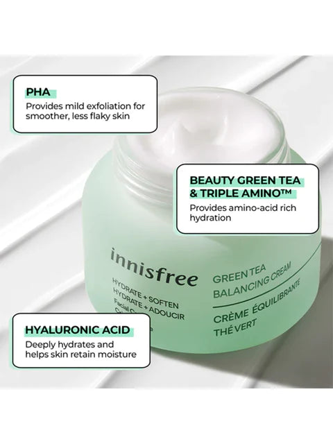 Innisfree Green Tea Balancing Cream, 50 ml