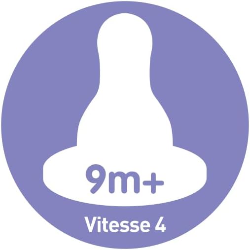 Dr Brown's Natural Flow Level 4 Narrow Nipple (Clear, 9 m) -Set of 2