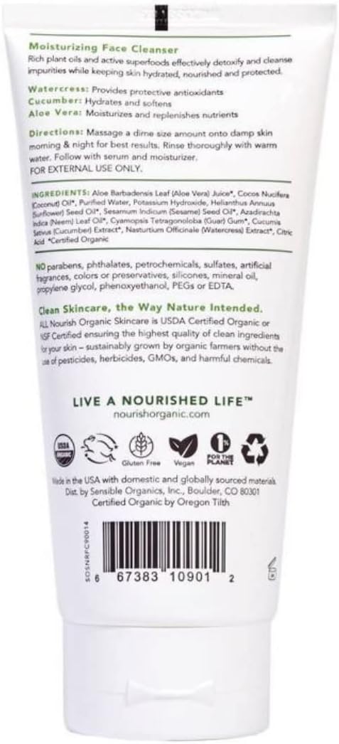 Nourish Organic Face Cleanser - 177 ml