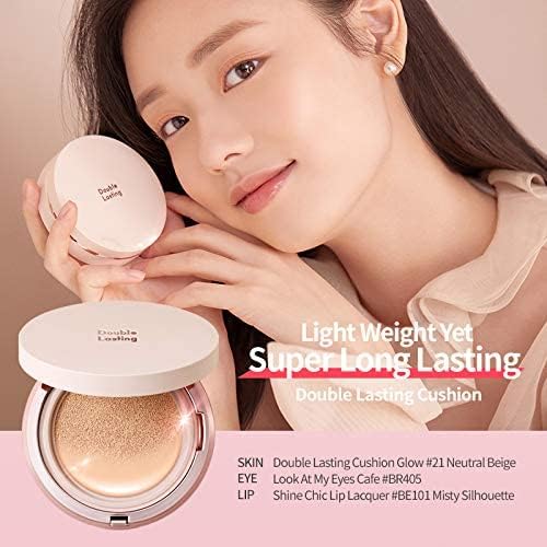 Etude Double Lasting Cushion Glow Foundation SPF50+ PA+++ , Light Vanilla 15 g