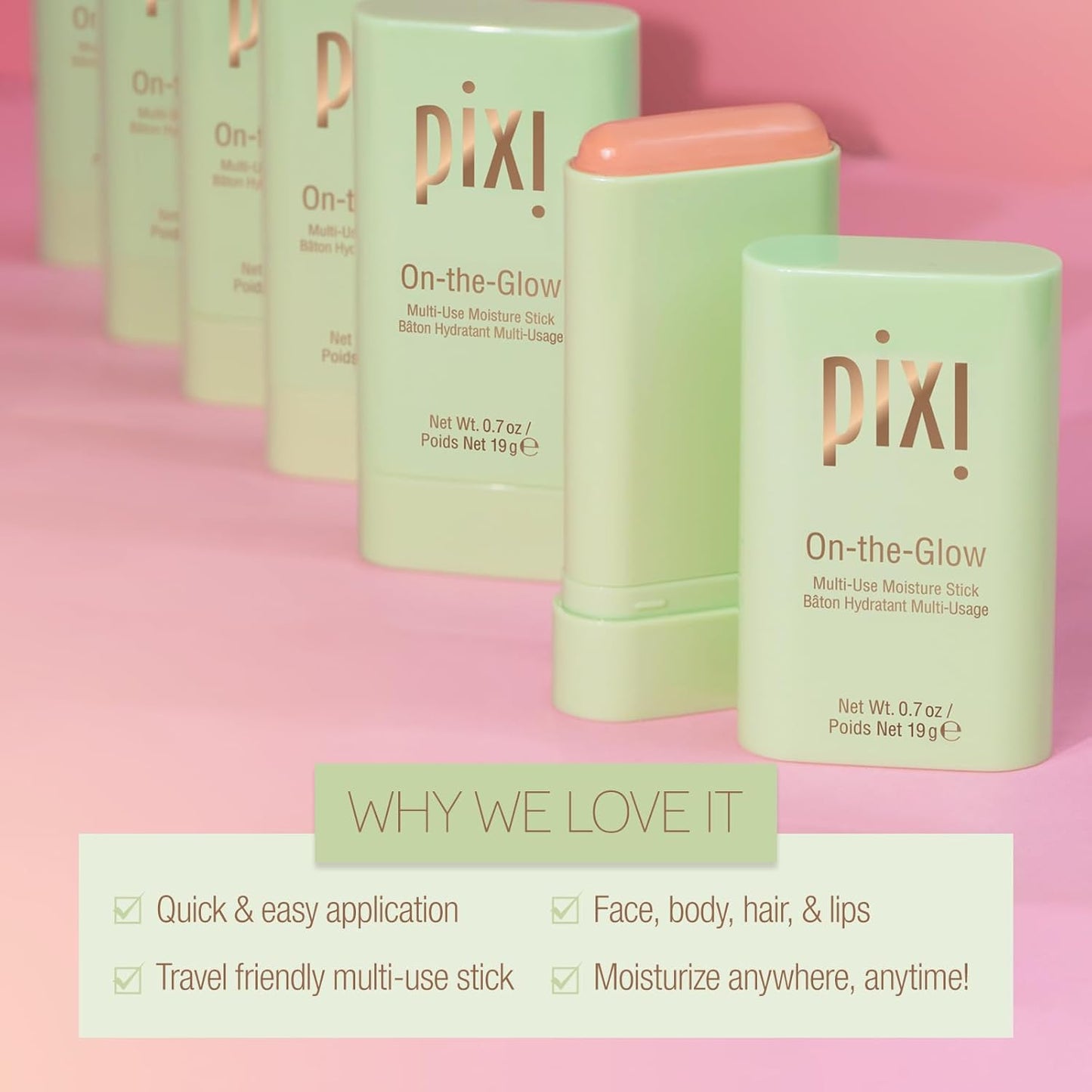 Pixi Beauty, Skintreats, On-the-Glow, Multi Use Moisture Stick, 19 g
