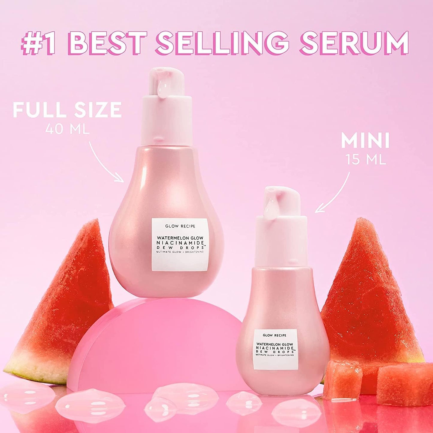 Glow Recipe Watermelon Glow Niacinamide Dew Drops highlighting serum, 40 ml