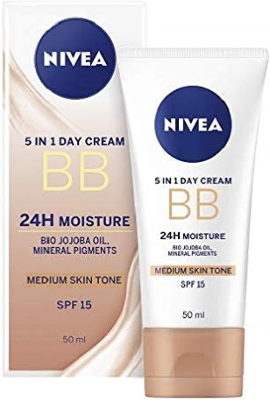 NIVEA 5in1 Day Cream BB – Medium Skin Tone, SPF 15, 50ml