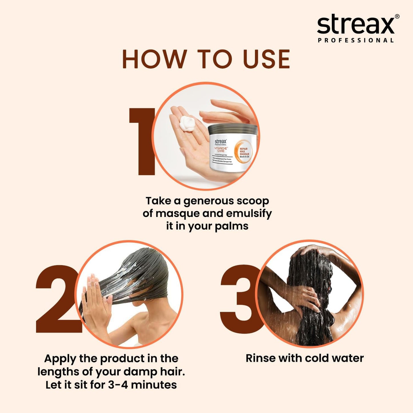 Streax Professional Vitariche Care Repair Max Masque 200 g