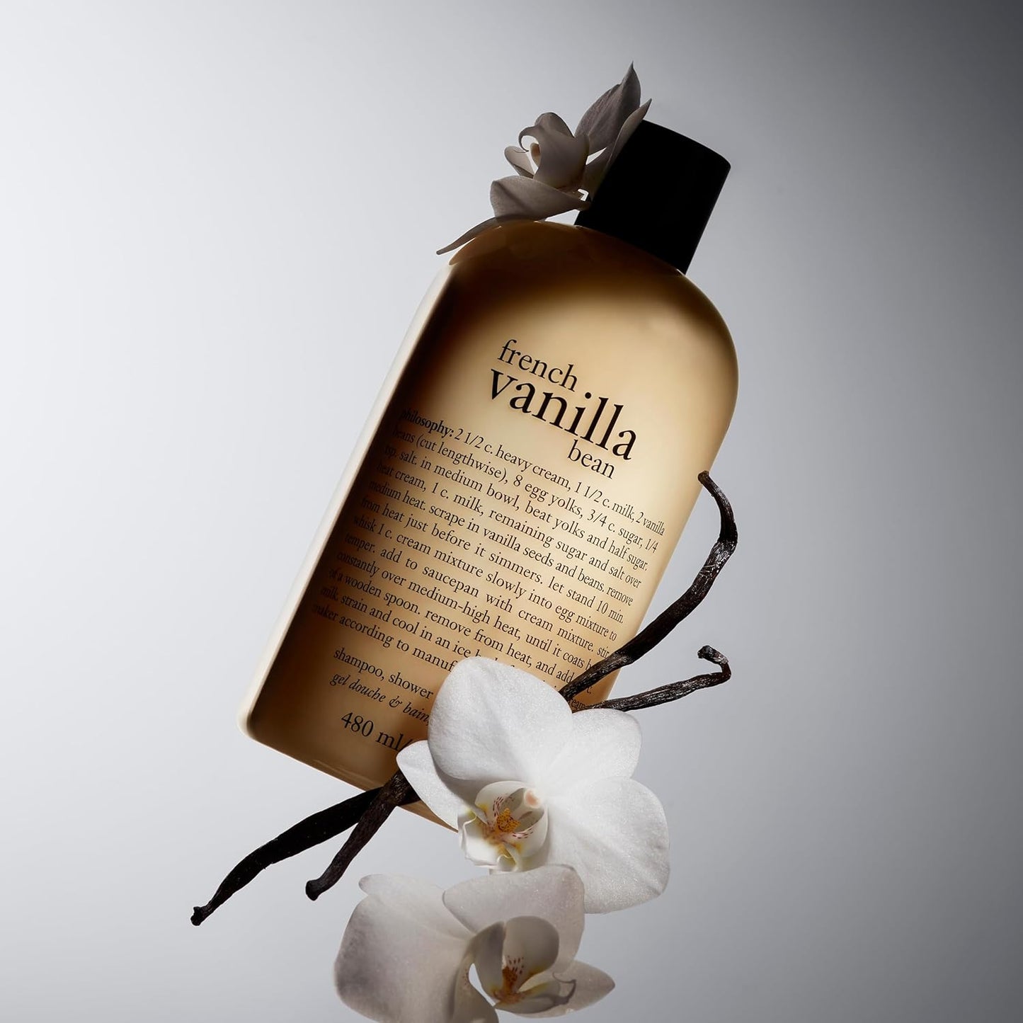 philosophy french vanilla bean shampoo, shower gel and bubble bath, 480 ml