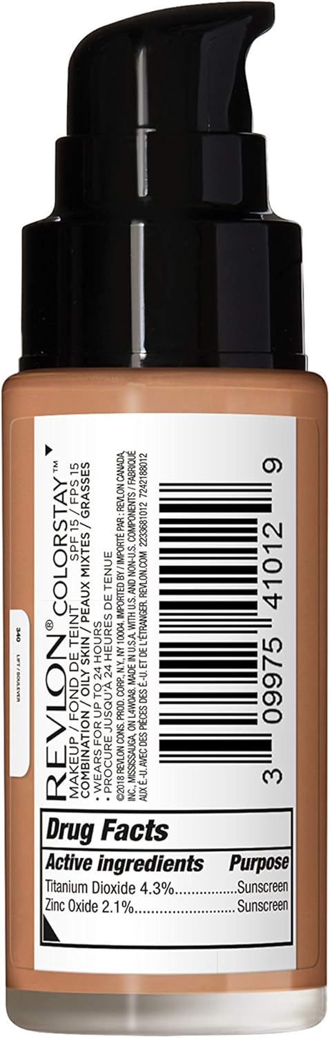 Revlon Colorstay Longwear Makeup Combination/ Oily Skin, 340 Early Tan, 30 ml