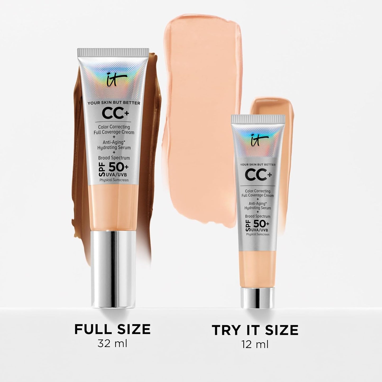 It Cosmetics Your Skin But Better CC Color Correcting Full Coverage Cream + Concealer, Medium, 12 ml
