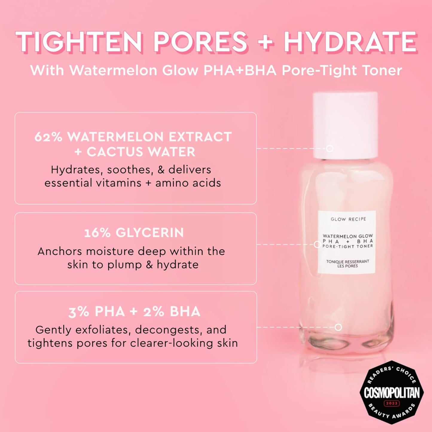 Glow Recipe Watermelon PHA + BHA Pore-Tight Toner 40ml