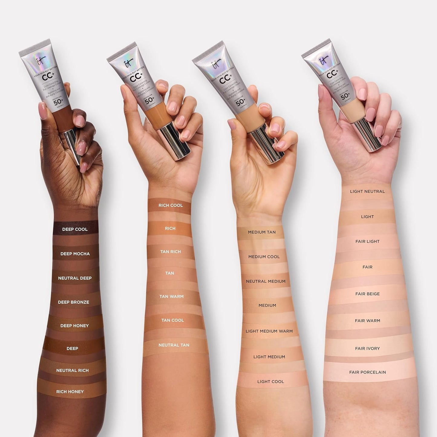 It Cosmetics Your Skin But Better CC Color Correcting Full Coverage Cream + Concealer, Medium, 12 ml