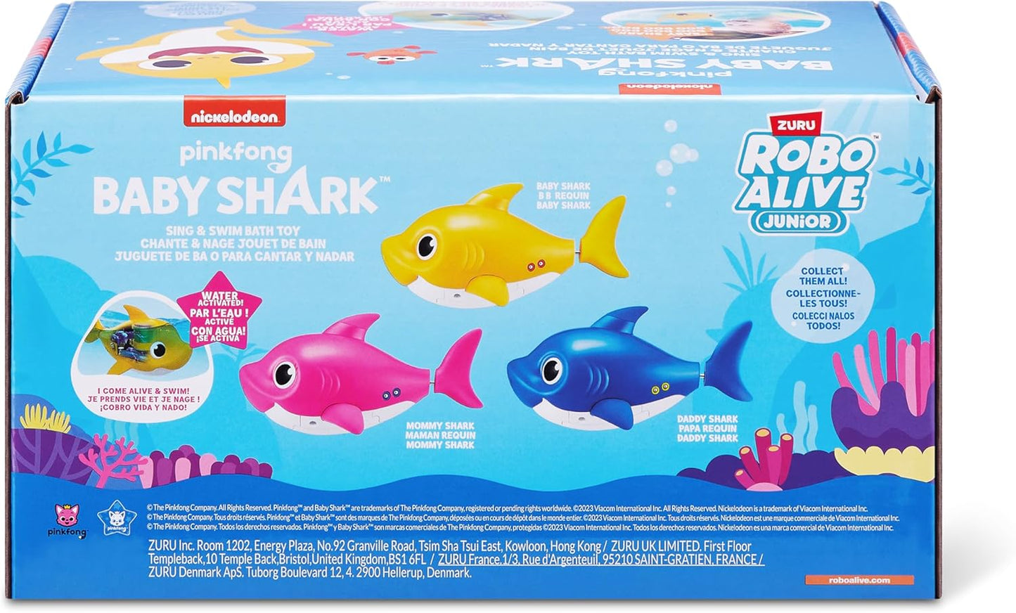 Robo Alive Junior Baby Shark New Silicon Fins Version Swimming Baby Shark (Yellow) by ZURU