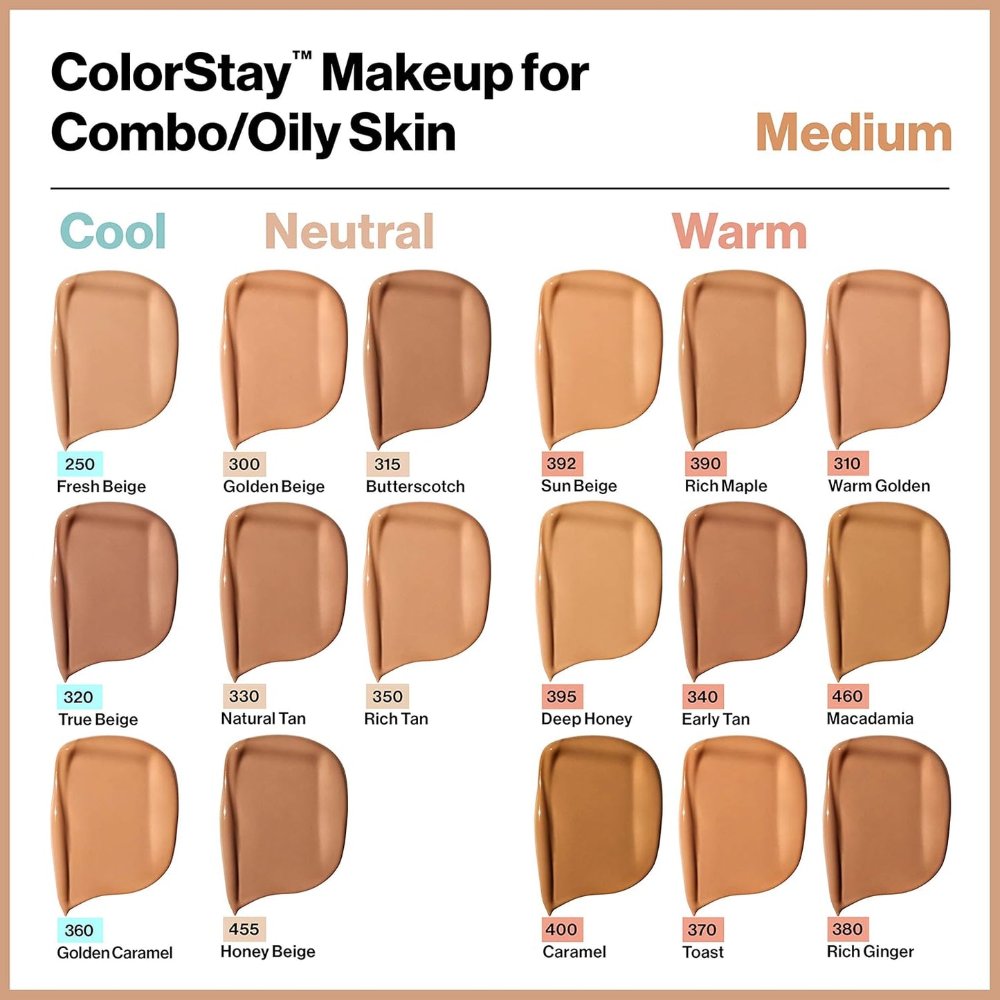 Revlon Colorstay Longwear Makeup Combination/ Oily Skin, 340 Early Tan, 30 ml