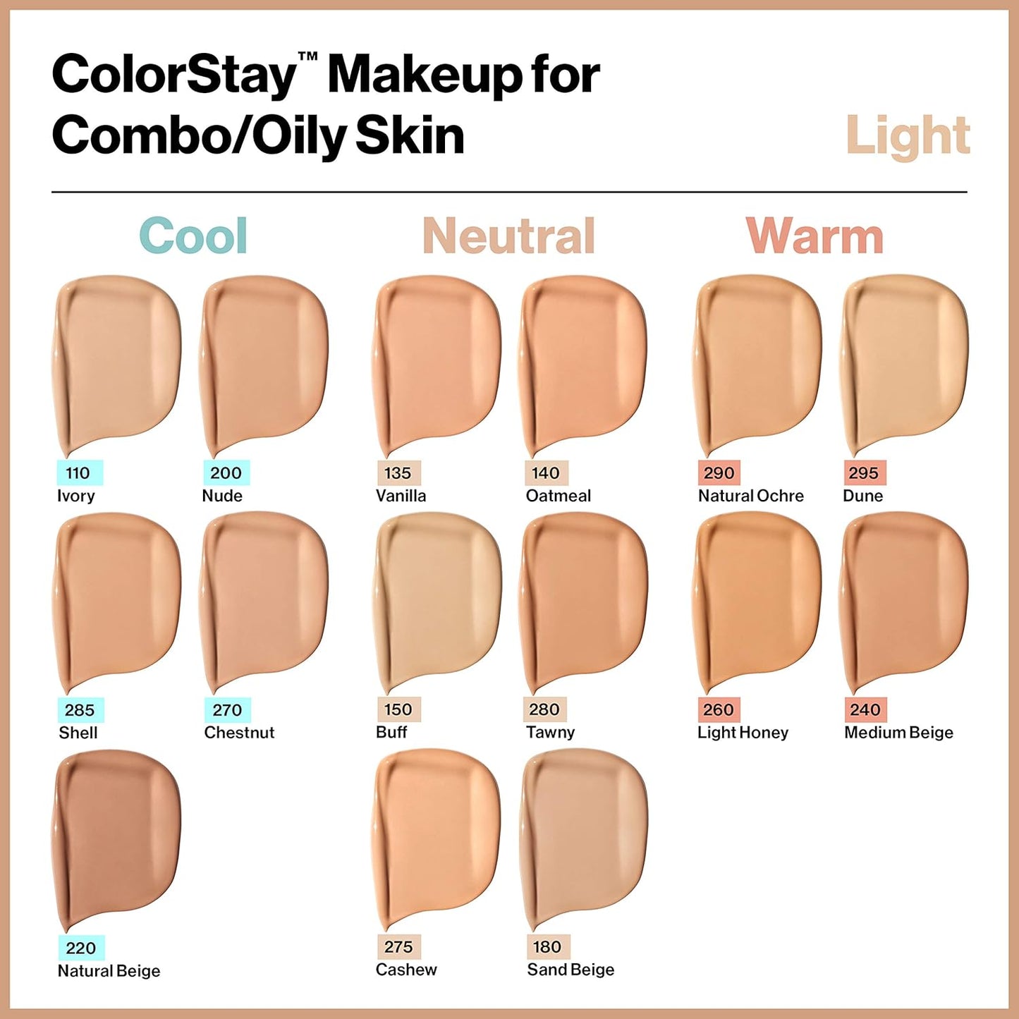 Revlon Colorstay Longwear Makeup Combination/ Oily Skin, 340 Early Tan, 30 ml