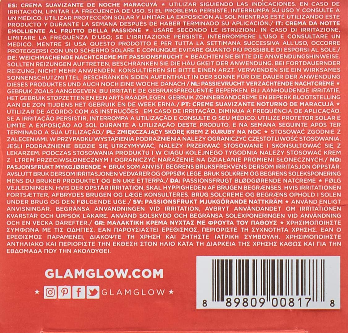 GlamGlow Good In Bed Passionfruit Softening Night Cream, 45ml