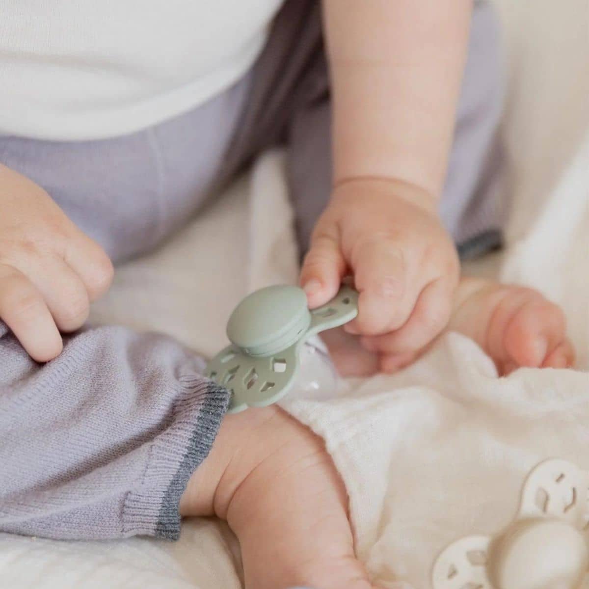 BIBS Pacifier Infinity Silicone, symmetrical size 2, sage