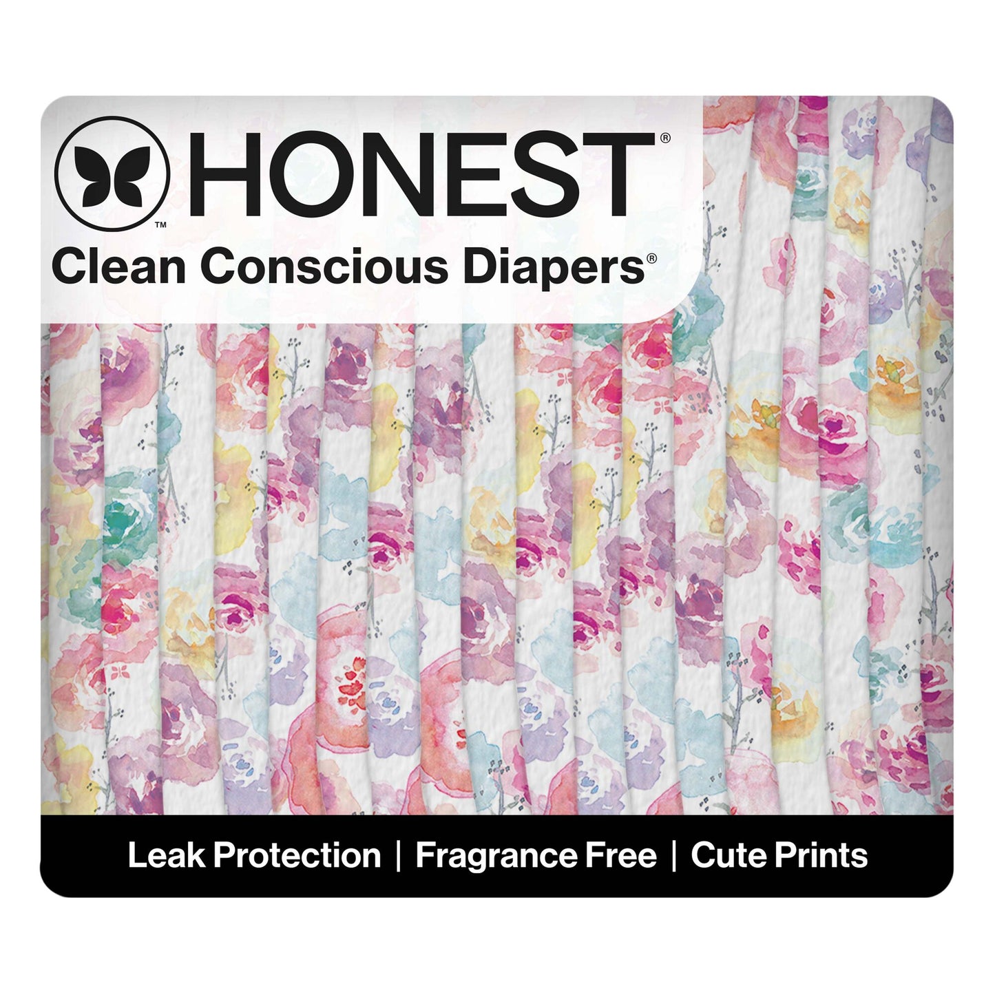 Honest Clean Conscious Diaper®, Rose Blossoms, Size 3, 27 diapers