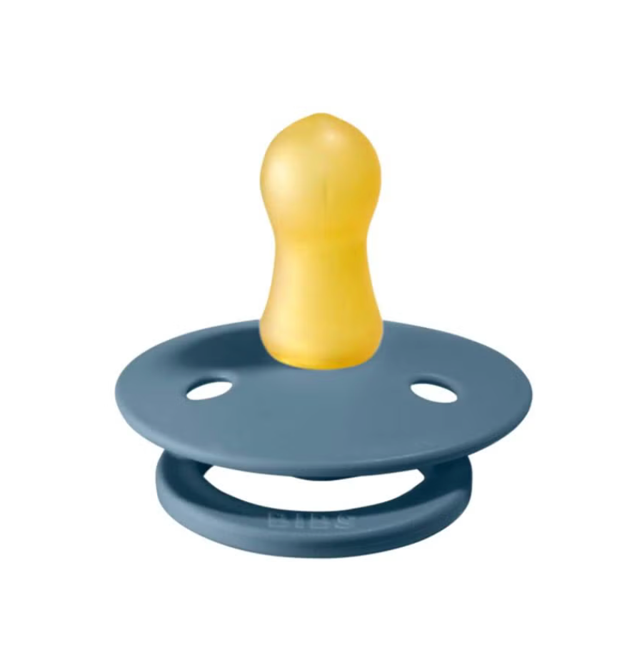 BIBS Baby Pacifier Size 1 (0-6 months old), Latex, Petrol