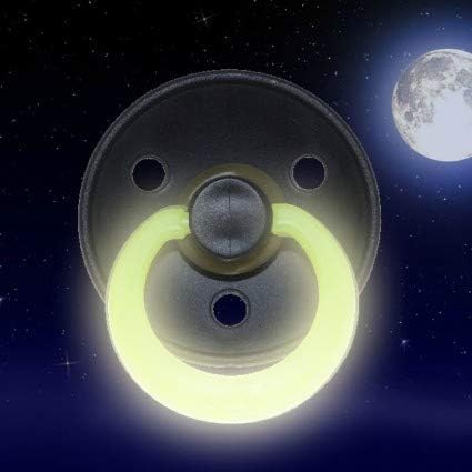 BIBS Pacifier Size 1 - Baby 0-6M - Black Glow