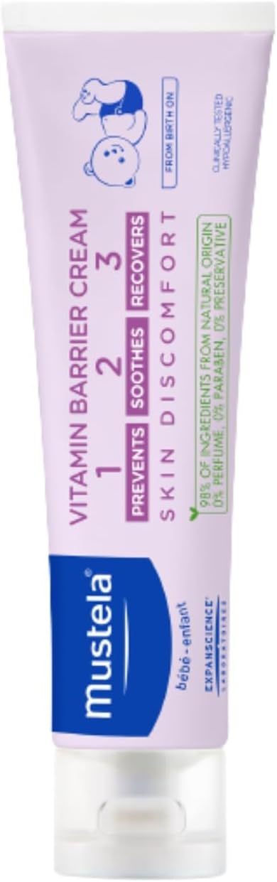 Mustela Baby Diaper Rash Vitamin Barrier Cream 123, 100 ml
