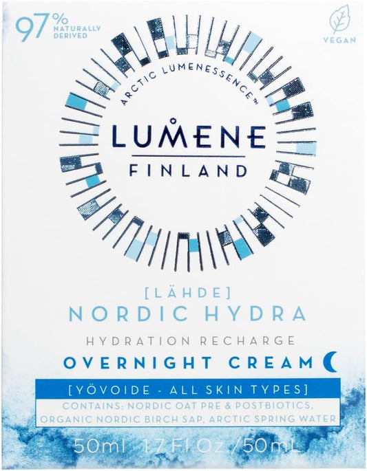 LUMENE Nordic Hydra [Lähde] Hydration Recharge Overnight Cream, Vegan 50 ml
