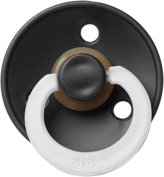 BIBS Pacifier Size 1 - Baby 0-6M - Black Glow