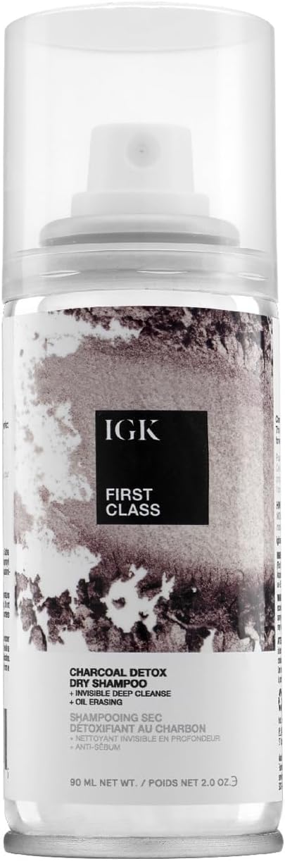 IGK FIRST CLASS Charcoal Detox Dry Shampoo Travel, 90 ml