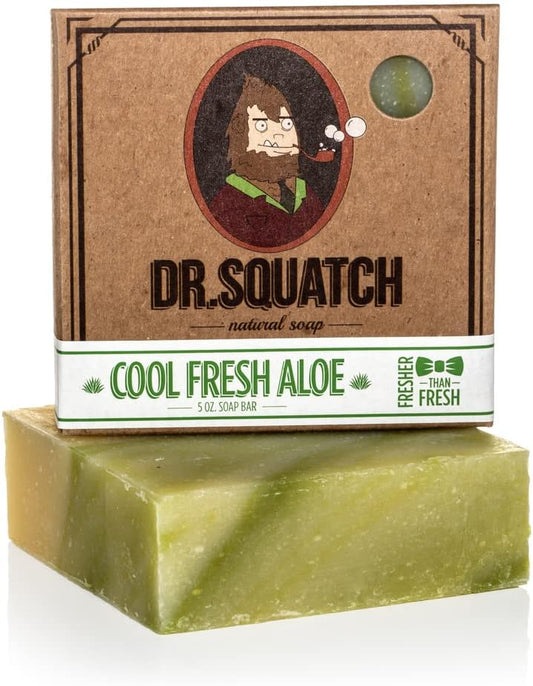 Dr. Squatch All Natural Bar Soap For Men With Zero Grit, Cool (Pack Of 1) Fresh Aloe