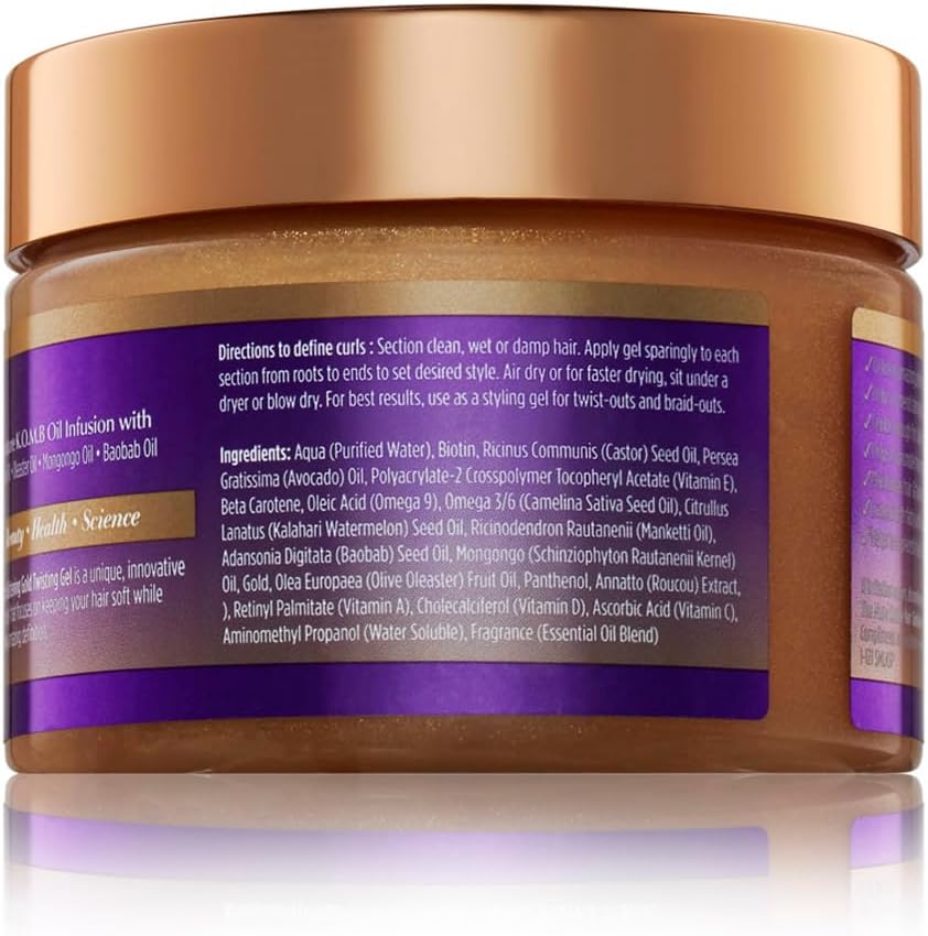 The Mane Choice Ancient Egyptian Anti-Breakage & Repair 24 Karat Gold Twisting Hair Gel, 354 ml
