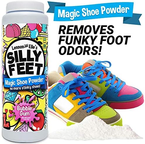 Silly Feet Magic Shoe Deodorizer Powder, Bubble Gum, 226.8 g