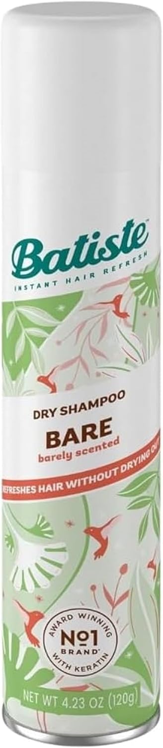 Batiste Dry Shampoo, Bare (Barely Scented), 200 ml (120g)
