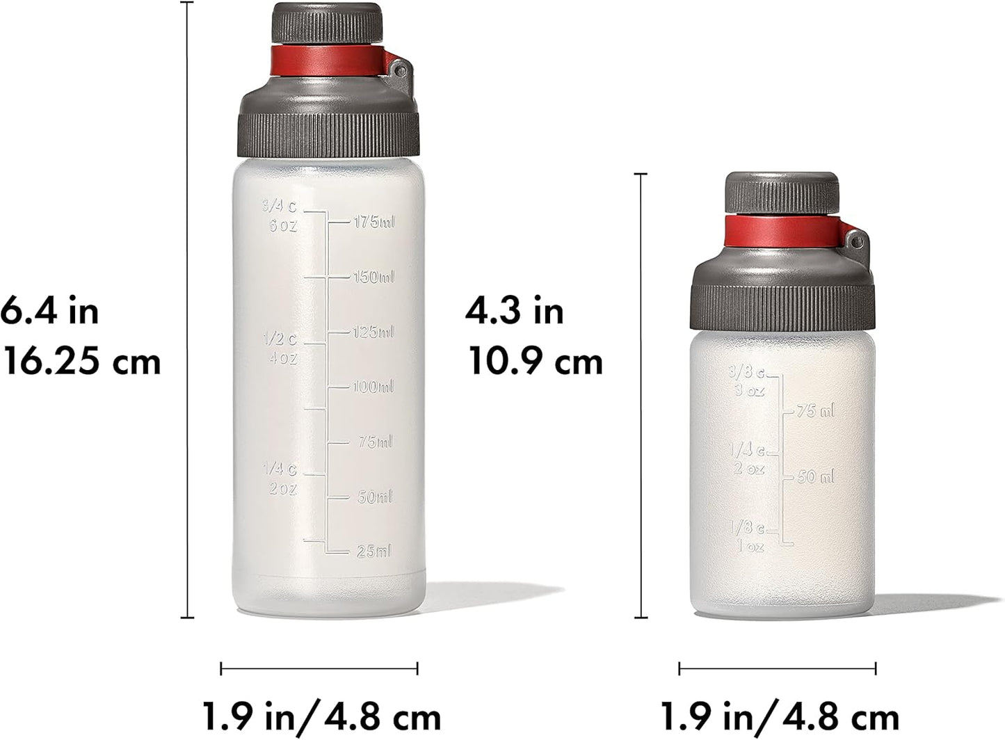 OXO Outdoor Leakproof Squeeze Bottle Set, 175 ml & 75 ml