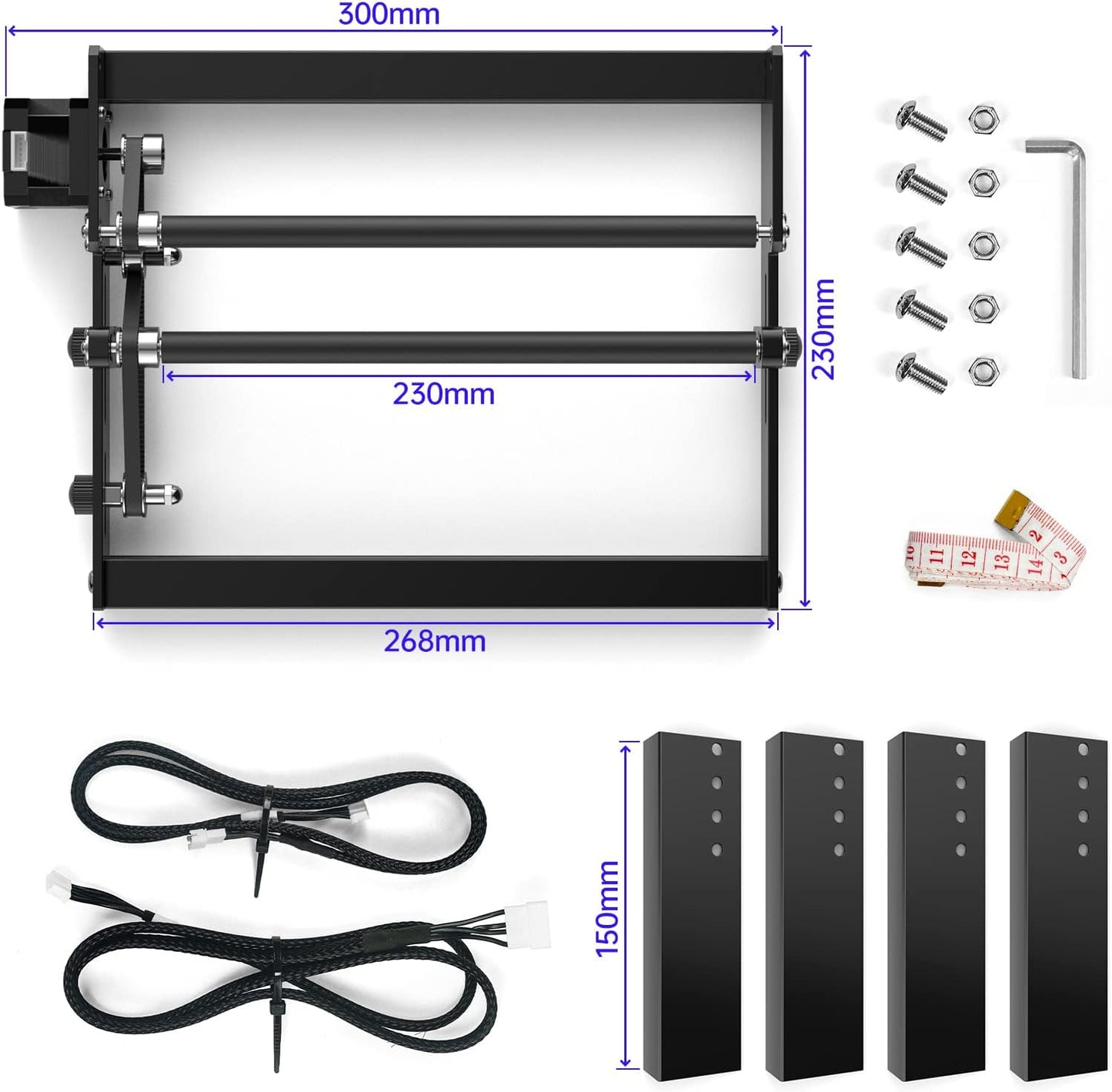 SCULPFUN Engraving Roller, Y Axis Rotary Roller for Engraving Cylindrical Object Cans