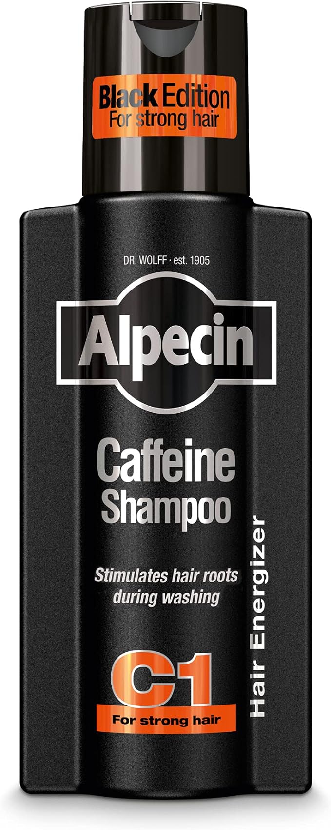 Alpecin Caffeine Shampoo C1 Black Edition, Men's Natural Hair Growth Shampoo, 250 ml 