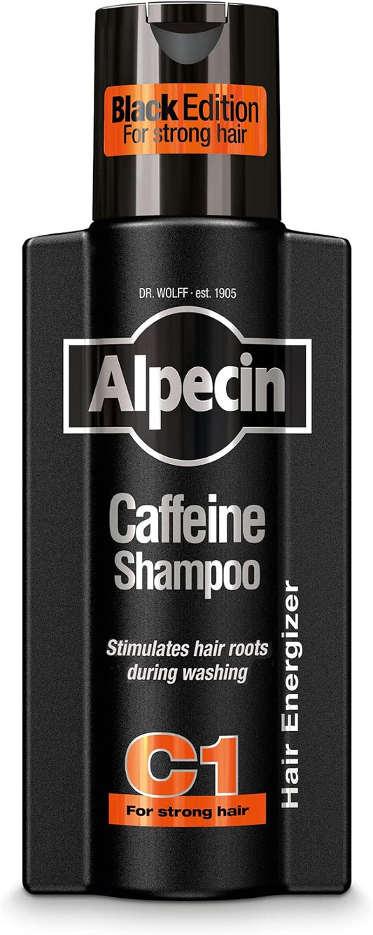 Alpecin Caffeine Shampoo C1 Black Edition, Men's Natural Hair Growth Shampoo, 250 ml 