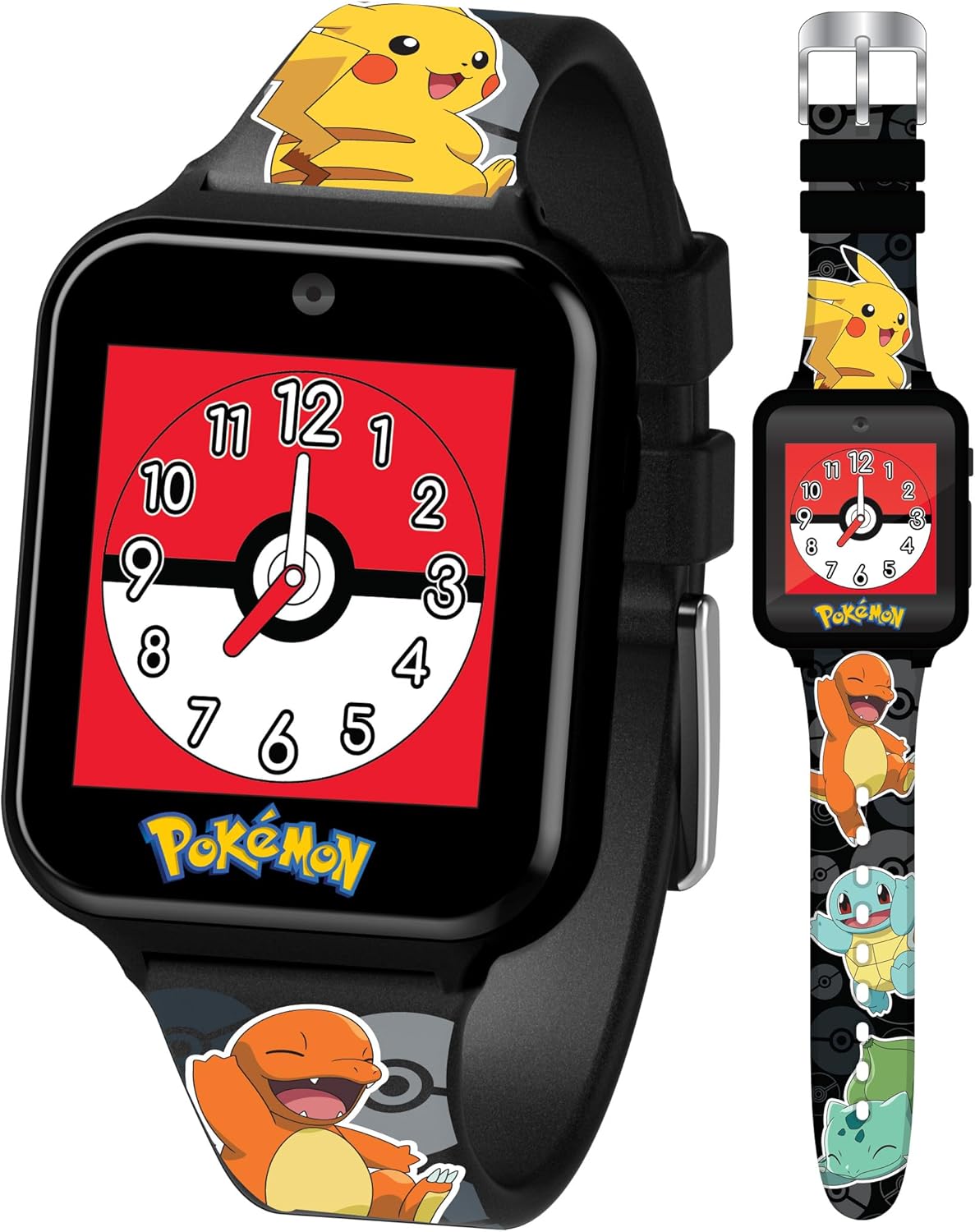 Accutime POK4231AZ Pokemon Pikachu Digital Smartwatch for Kids, 40 mm Diameter, Black