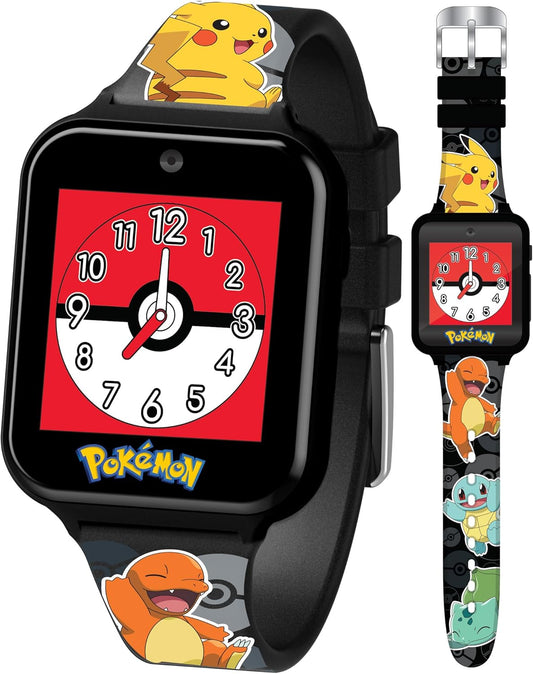 Accutime POK4231AZ Pokemon Pikachu Digital Smartwatch for Kids, 40 mm Diameter, Black