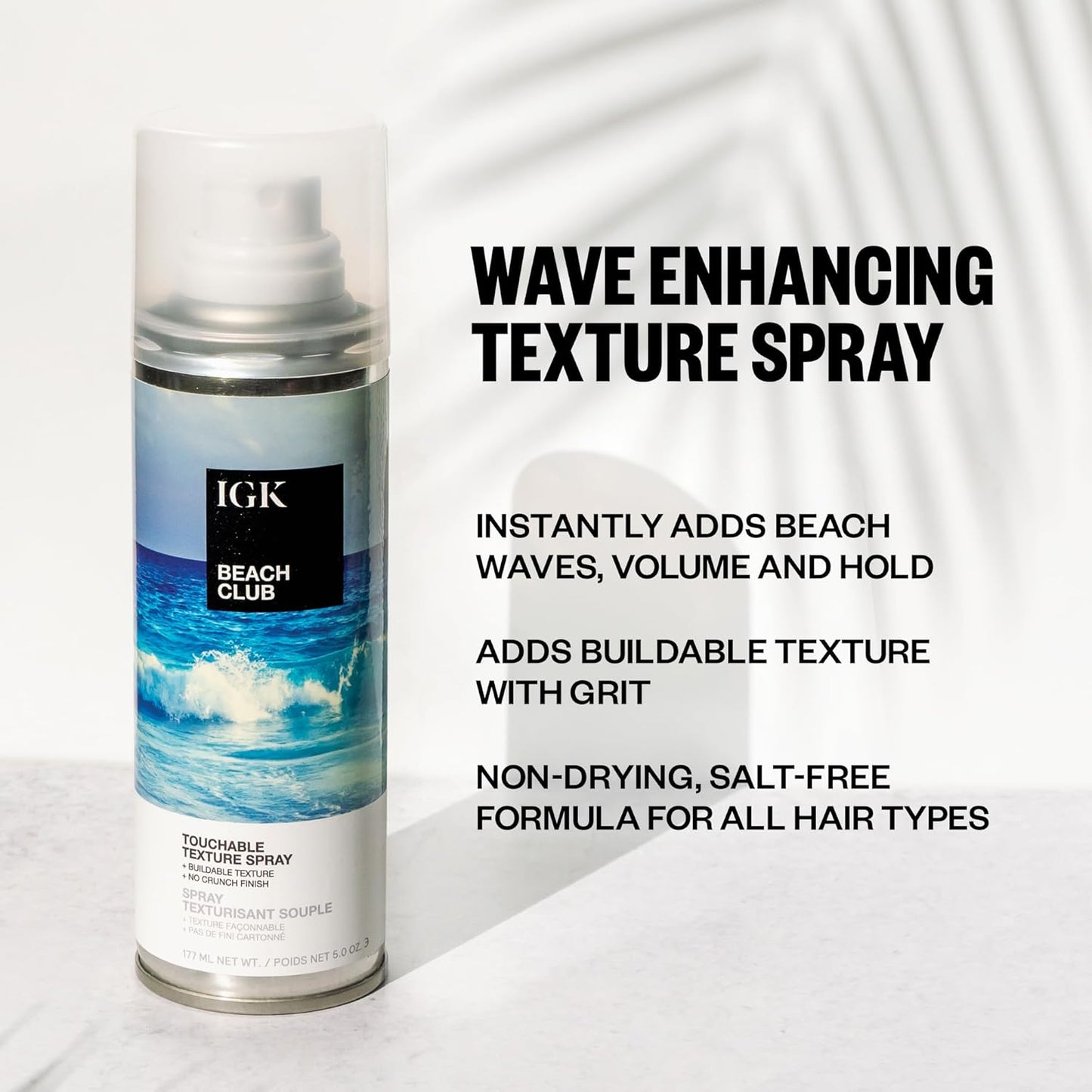 IGK BEACH CLUB Volumizing Texture Spray, 177 ml