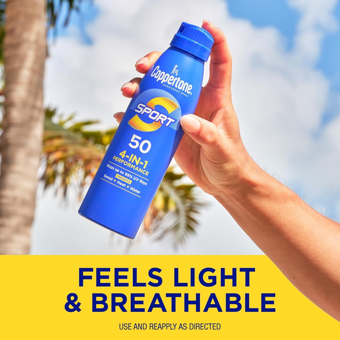 Coppertone Sport 4in1 Performance SPF 50, 2 x 156 g (Total 312 g)