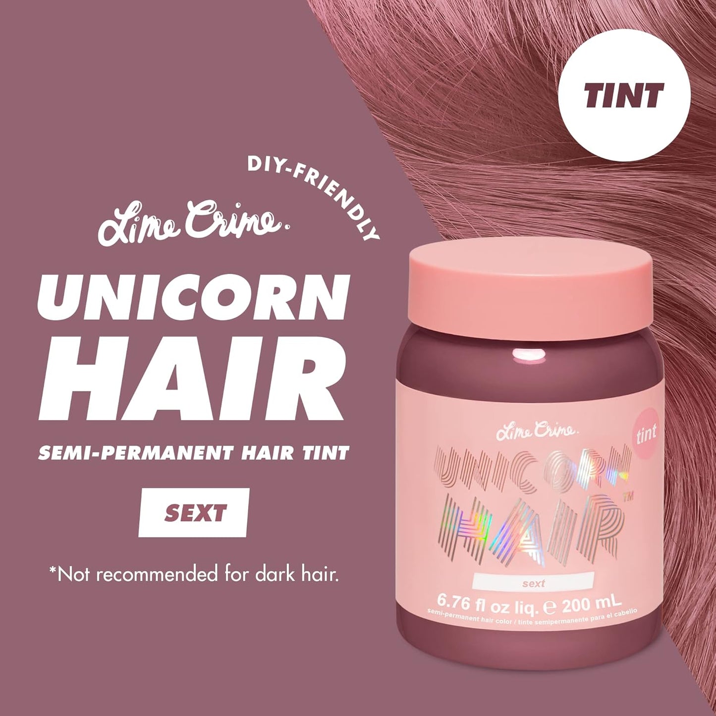 Lime Crime Unicorn Hair - Sext, semi permanent color, 200 ml