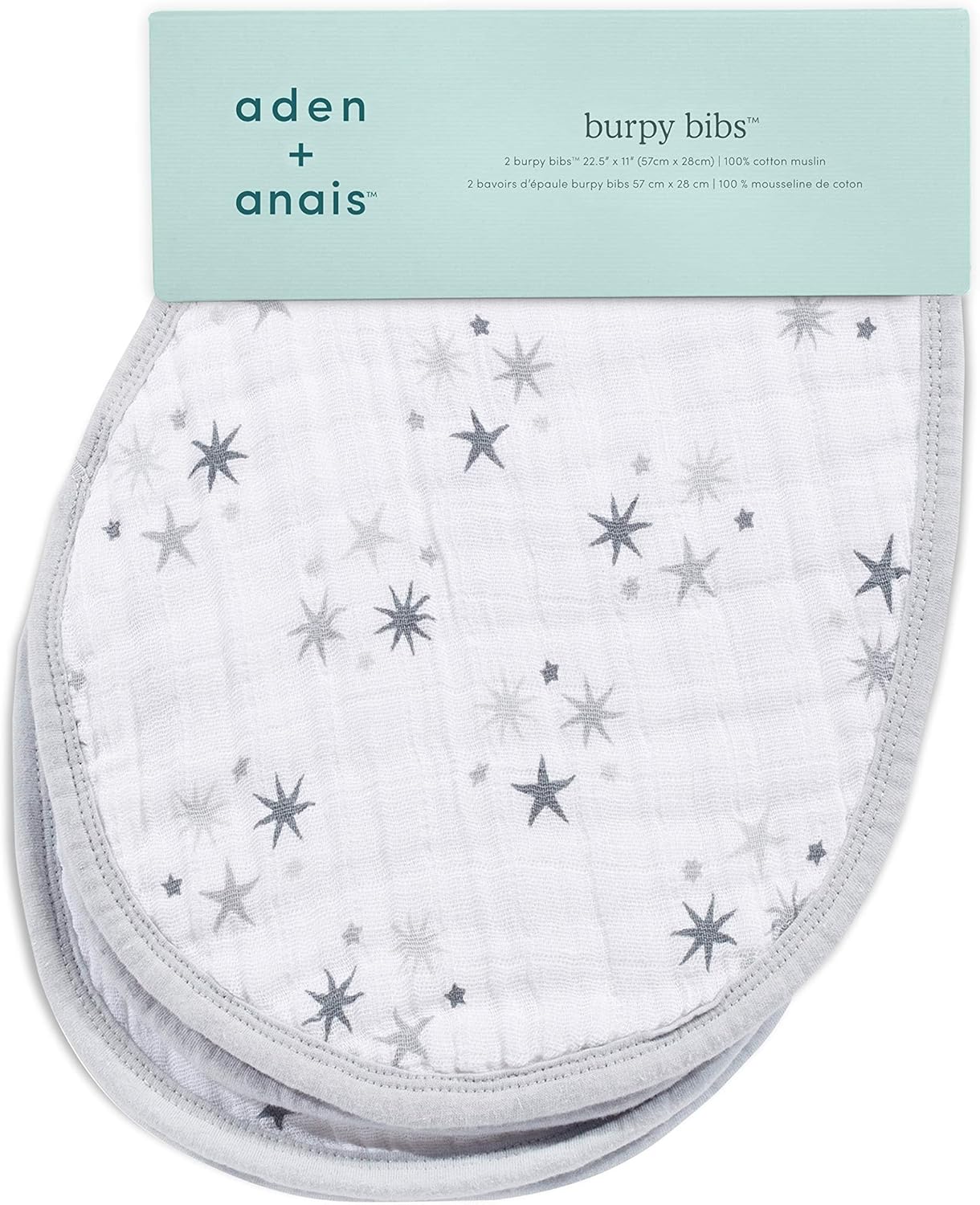 aden + anais - Burpy Bibs 2 Pack Cotton Muslin Twinkle