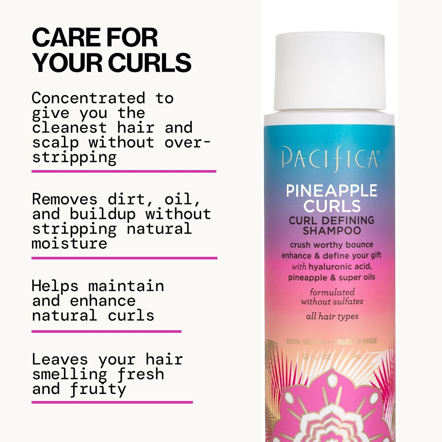 Pacifica Beauty Pineapple Curls Curl Enhancing Shampoo, 355 ml