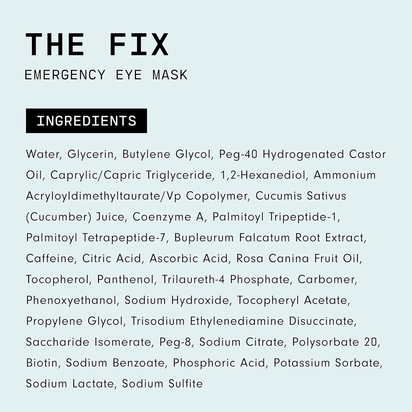 Versed The Fix Emergency Eye Mask, 30 ml