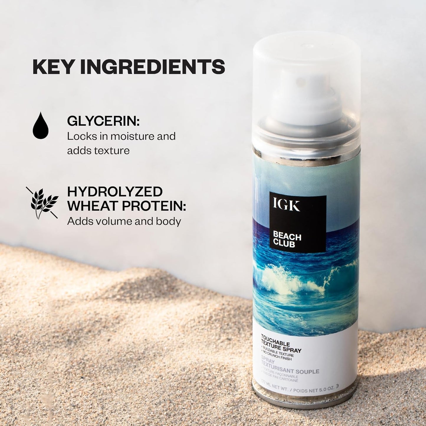IGK BEACH CLUB Volumizing Texture Spray, 177 ml