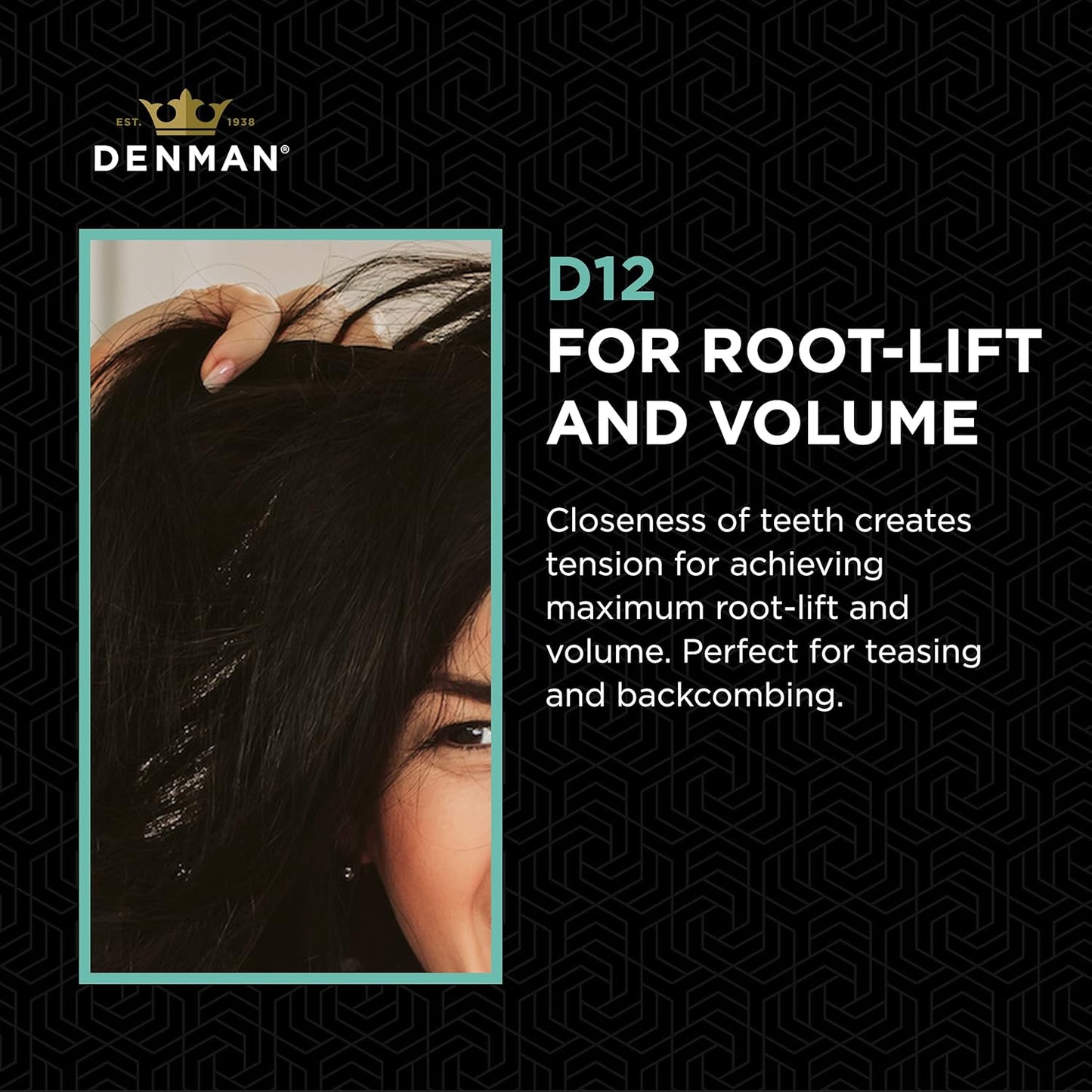 Denman D12 TAME & Tease Comb Blue