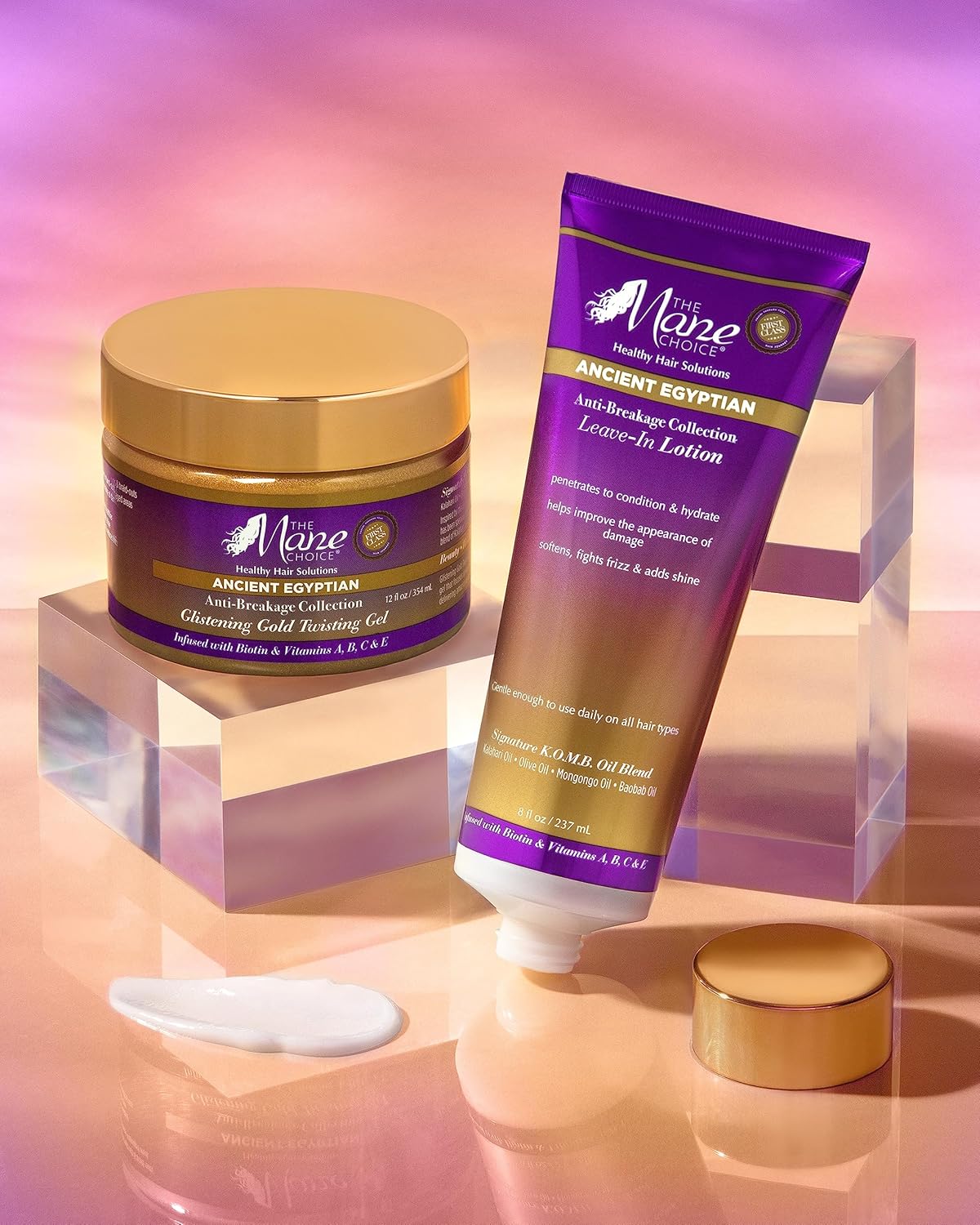 The Mane Choice Ancient Egyptian Anti-Breakage & Repair 24 Karat Gold Twisting Hair Gel, 354 ml