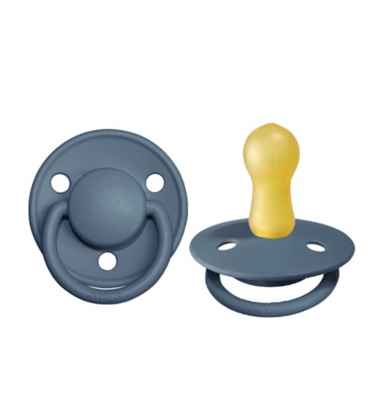 BIBS Baby Pacifier De Lux Latex, Size 2 (6-18 months old), Petrol