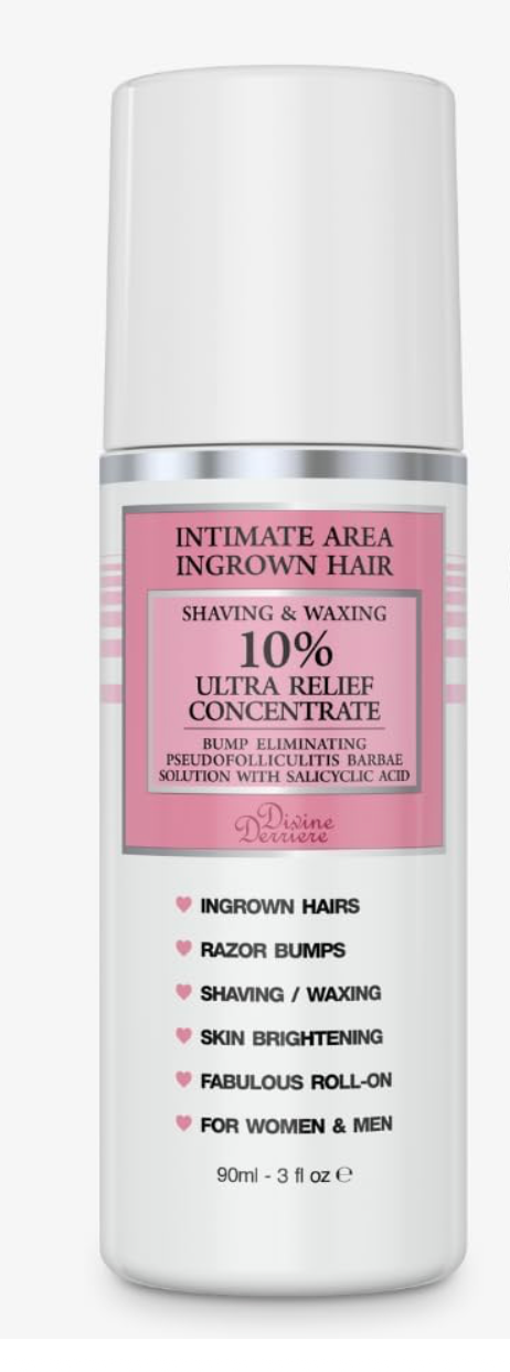 Divine Derriere Razor Bump Stopper and Ingrown Hair Treatment for Bikini Area, Legs, Underarm, 90 ml