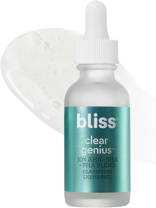 Bliss Clear Genius Clarifying Overnight Liquid Peel 10% AHA+BHA+PHA Blend 30 ml