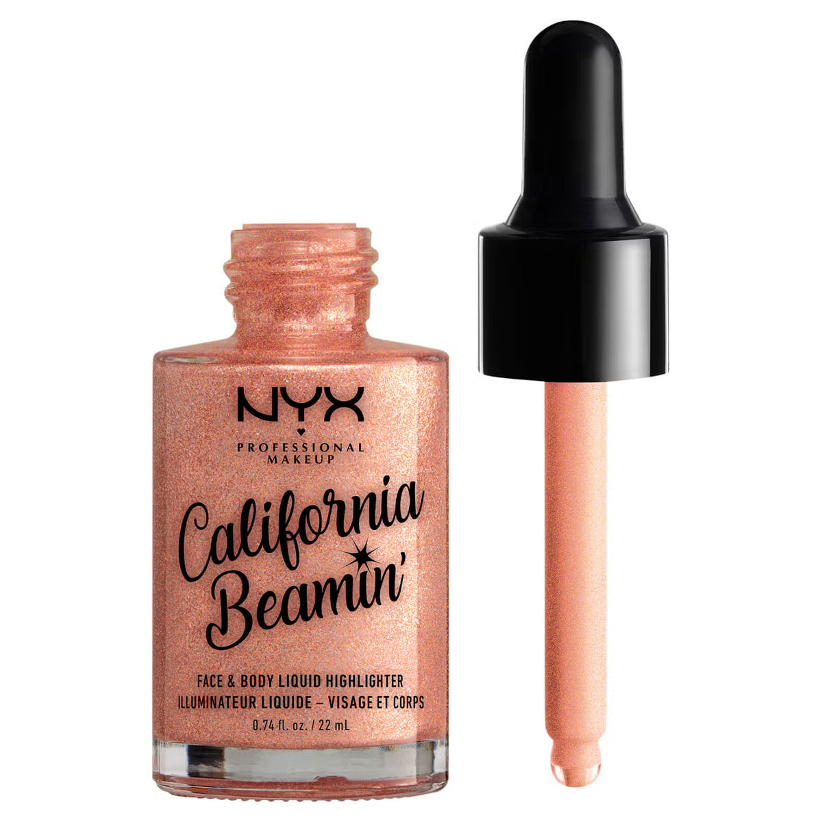 NYX California Beamin Face & Body Liquid Highlighter, 22 ml