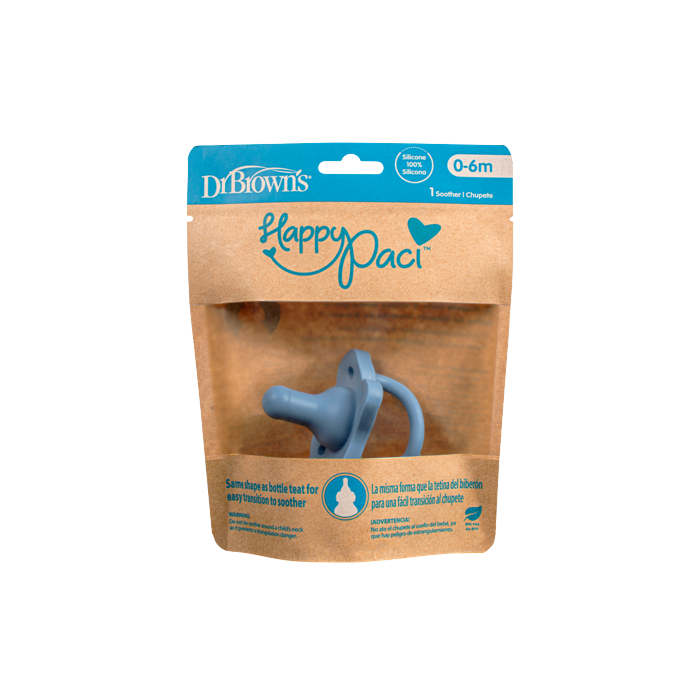 Dr. Brown’s HappyPaci Silicone Pacifier 0-6m, Blue